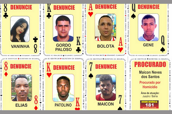 Sete pessoas são adicionadas ao baralho do crime da SSP