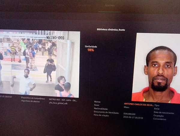 Estuprador é o 42° criminoso preso por reconhecimento facial