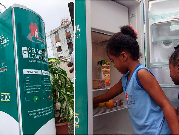Um dia após reinauguração, geladeira comunitária é roubada em Nazaré