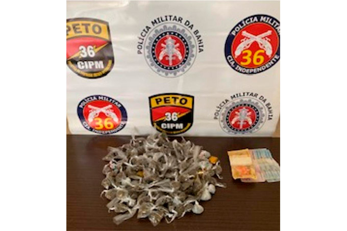 Homem é preso com 140 trouxas de maconha em Dias d’Ávila