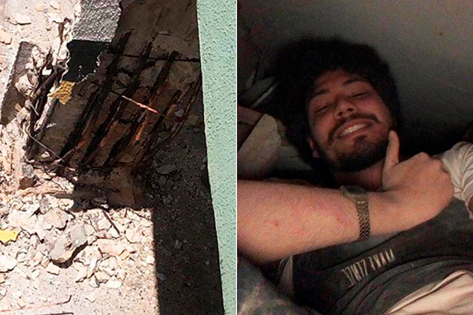Universitário soterrado em Fortaleza manda selfie e áudio a amigos