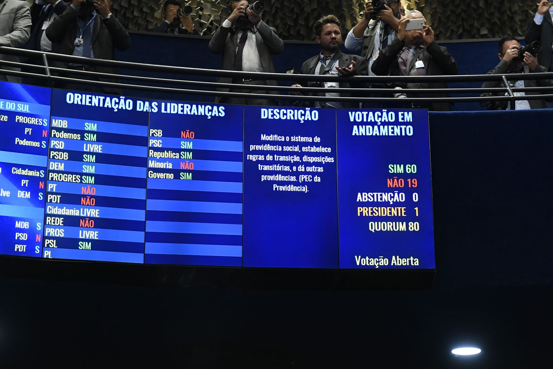 Senado aprova da reforma da Previdência em segundo turno