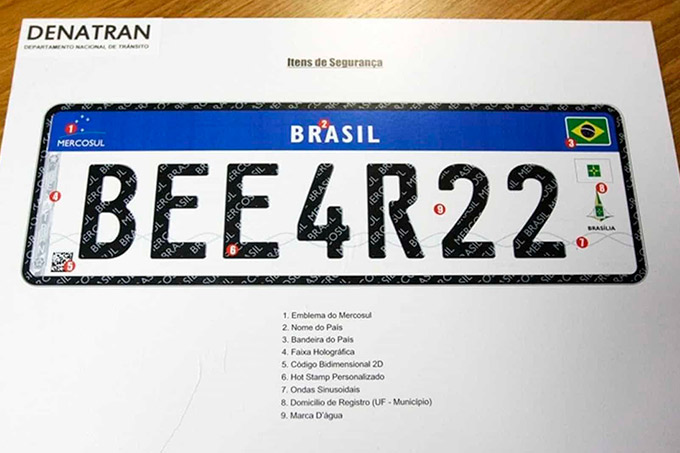 Placas Mercosul devem custar R$ 138,24 para carro, diz Detran-SP