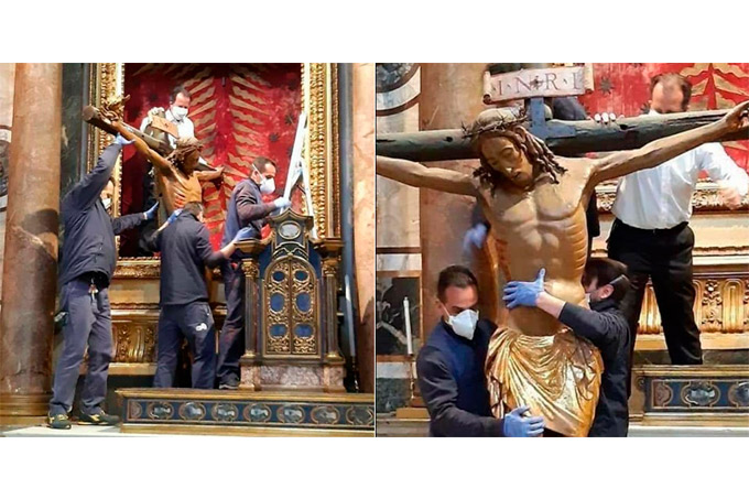 Por fim da Covid-19, 'Crucifixo Milagroso' vai ao Vaticano pela 1ª vez após Peste Negra