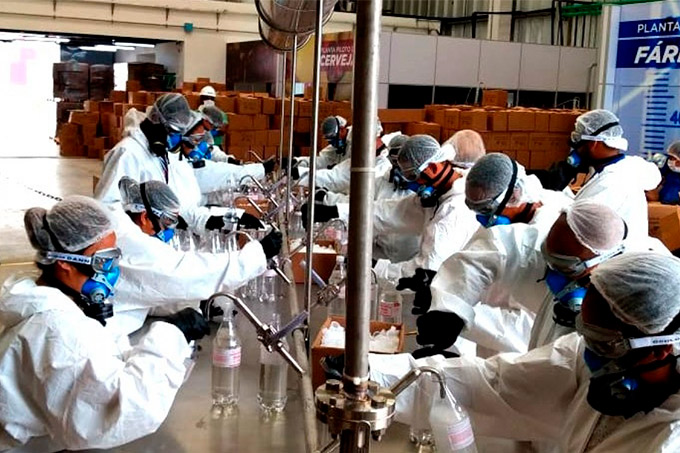 Álcool 70% envasado no Cimatec Park é entregue em unidades de saúde da Bahia