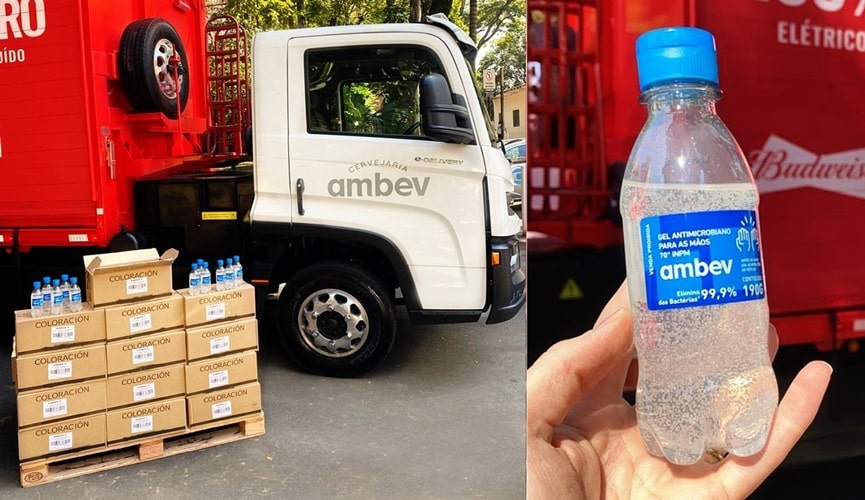 AMBEV doa álcool em gel para unidades da rede pública de saúde da Bahia 