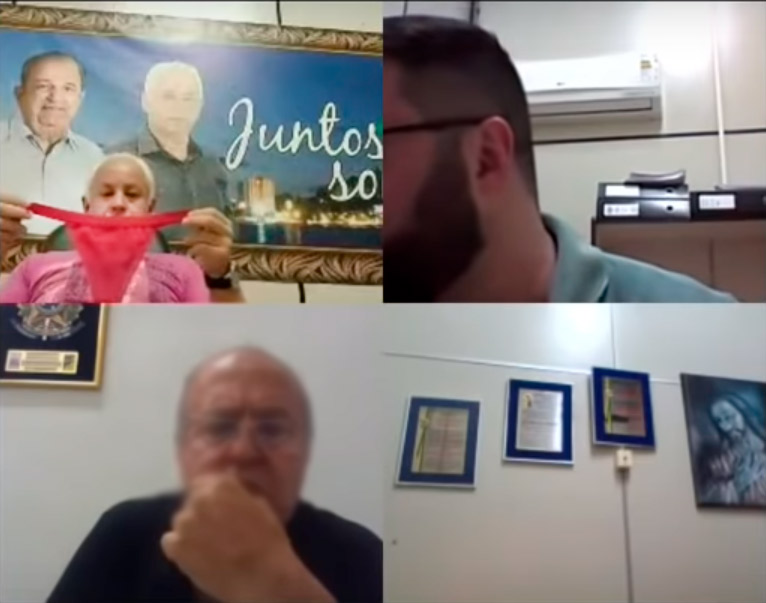 Vereador é flagrado cheirando calcinha durante sessão; veja vídeo 