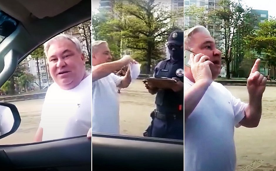 Desembargador volta a circular sem máscara e ataca guardas: 'Poluem a praia'