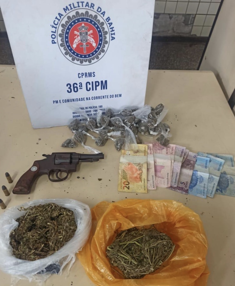 Dias d’Ávila: Jovem preso com arma e droga é suspeito de participação na morte de comerciante