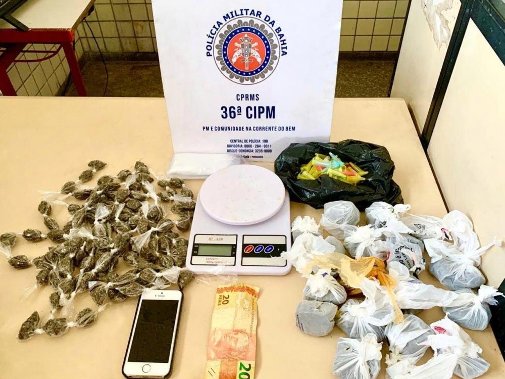 Homem é preso por tráfico de drogas em Dias d'Ávila