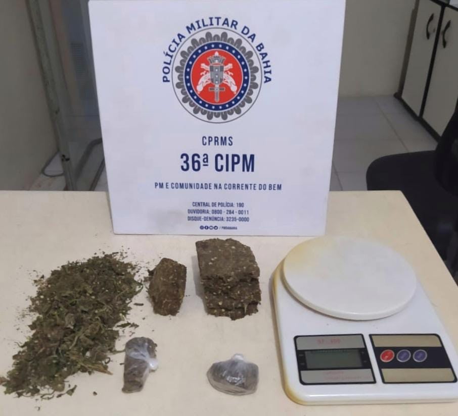 PM apreende drogas durante operação em Dias d'Ávila 