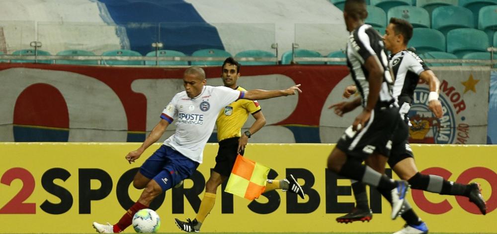 Bahia marca no último minuto e vence o Botafogo por 1 a 0