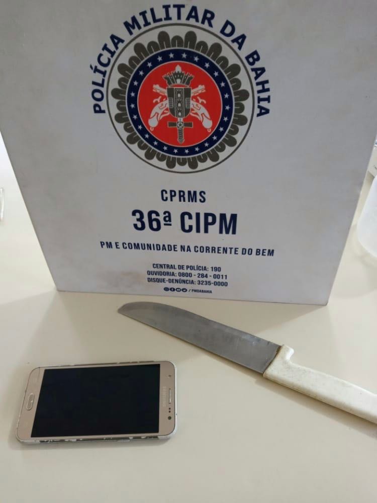 Homem é preso após roubar celular em Dias d’Ávila