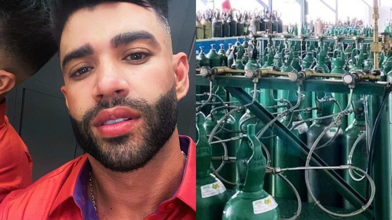 Gusttavo Lima mostra oxigênio que será enviado a Manaus: “A caminho”