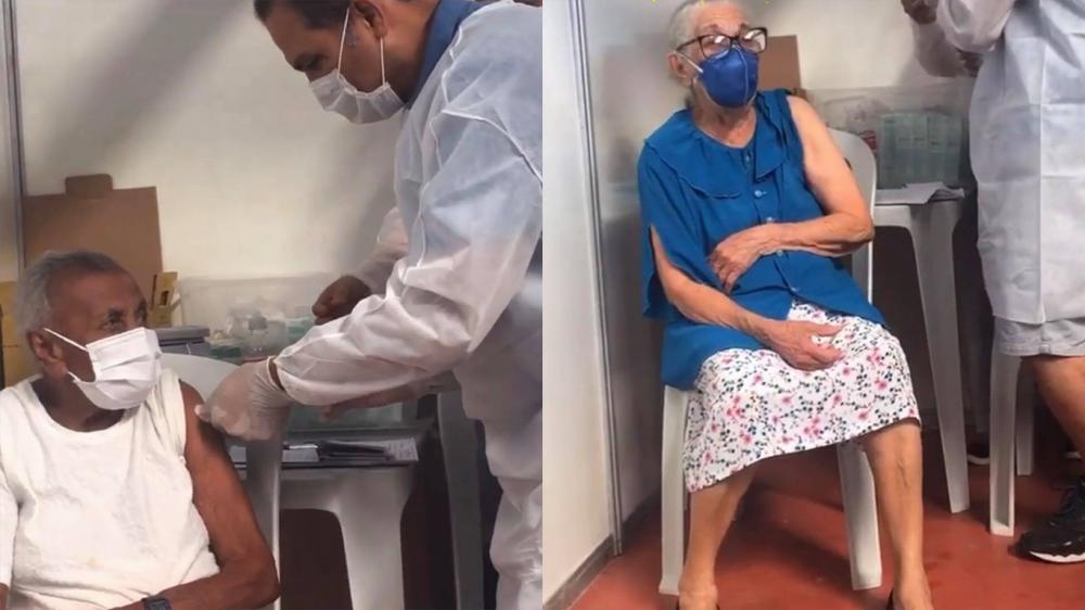 Idosas de 101 anos são as primeiras vacinadas contra covid-19 em Pojuca