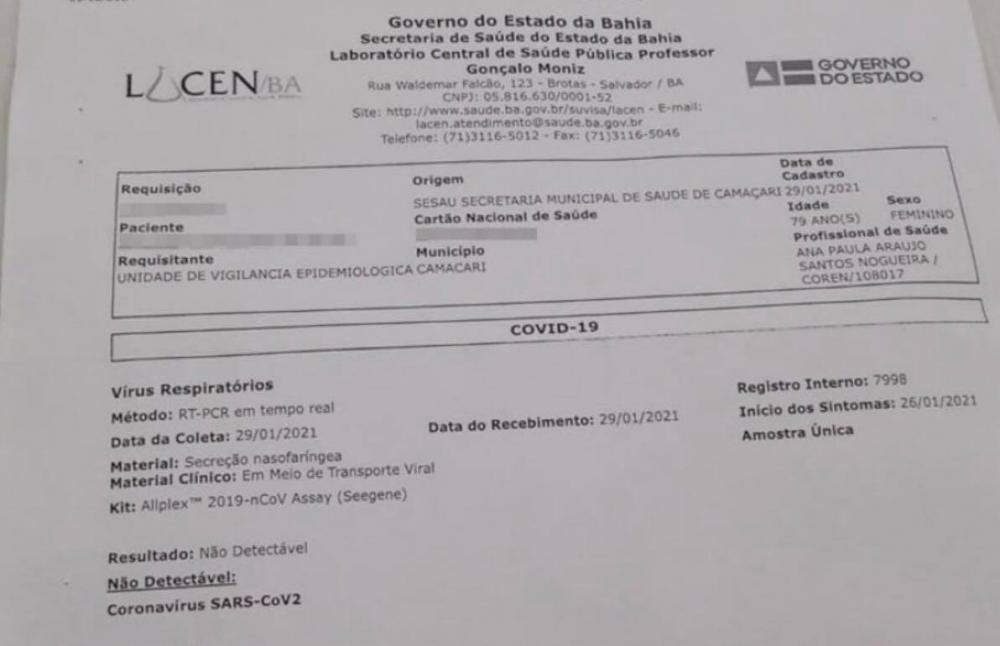 Familiares lutam para mudar certidão de óbito de idosa que não morreu por Covid-19 em Camaçari