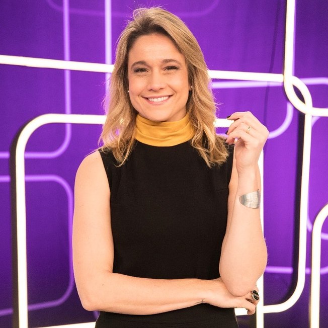 Fernanda Gentil pode substituir Tiago Leifert no comando do BBB