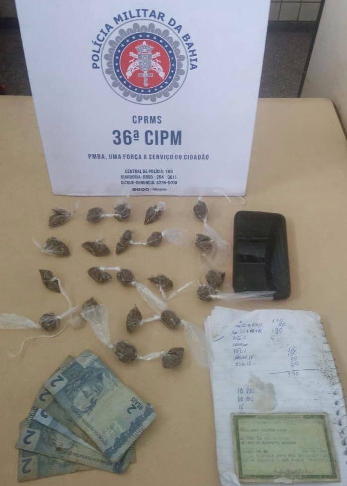Homem é preso acusado de tráfico de drogas em Dias d’Ávila