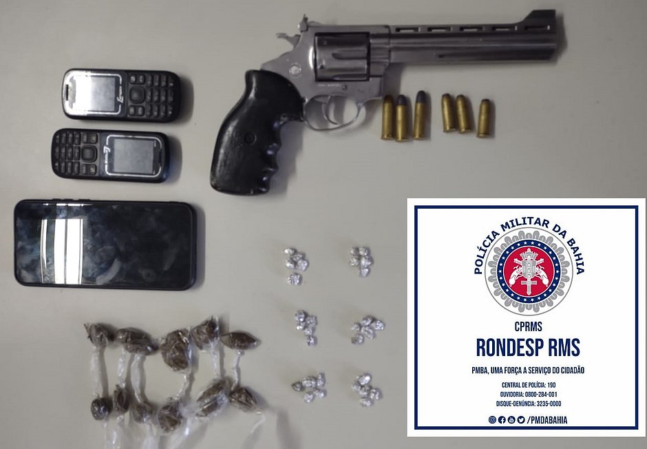 Bandido tira selfie com arma e acaba preso em Simões Filho