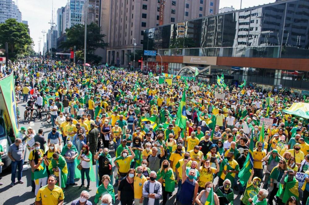 Manifestações pró-Bolsonaro marcam o Dia do Trabalho 