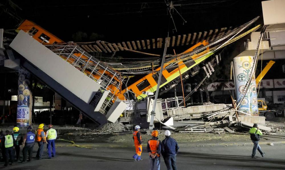 México: queda de viaduto por onde passava metrô deixa mortos e feridos