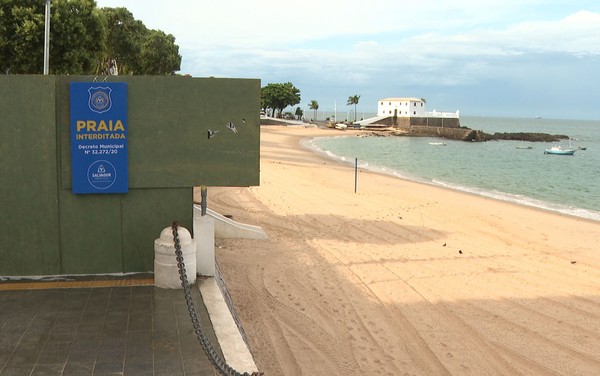 Praias estarão fechadas a partir de quinta em Salvador