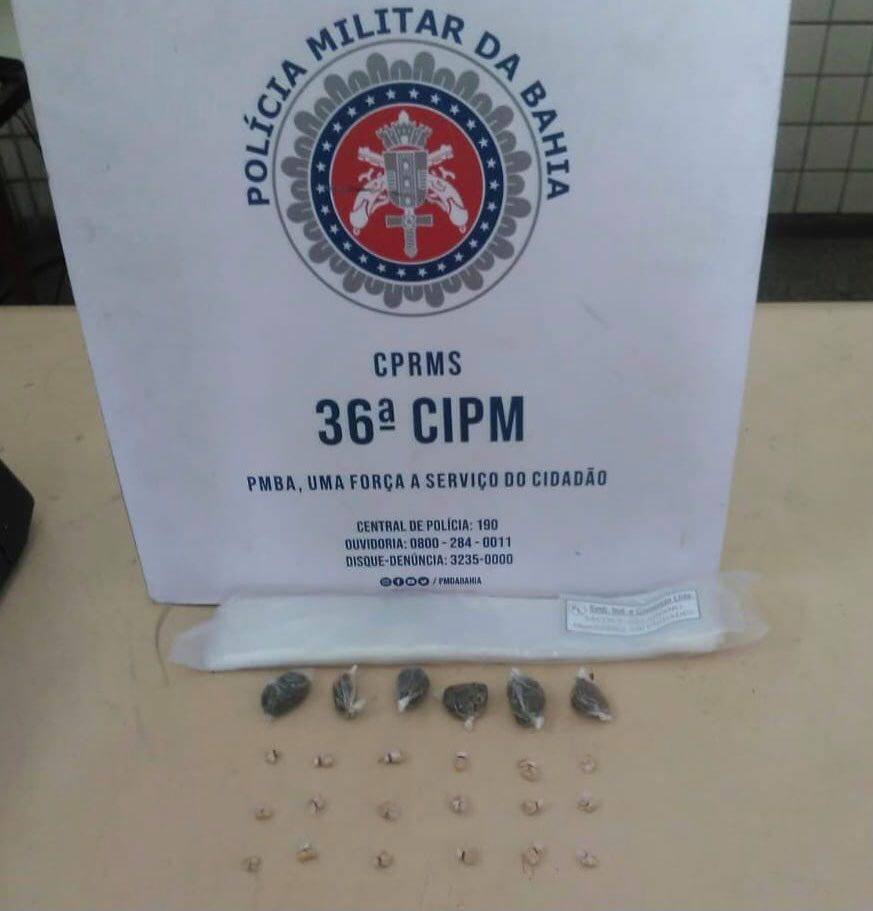Homens são presos e adolescentes apreendidos com drogas em Dias d'Ávila