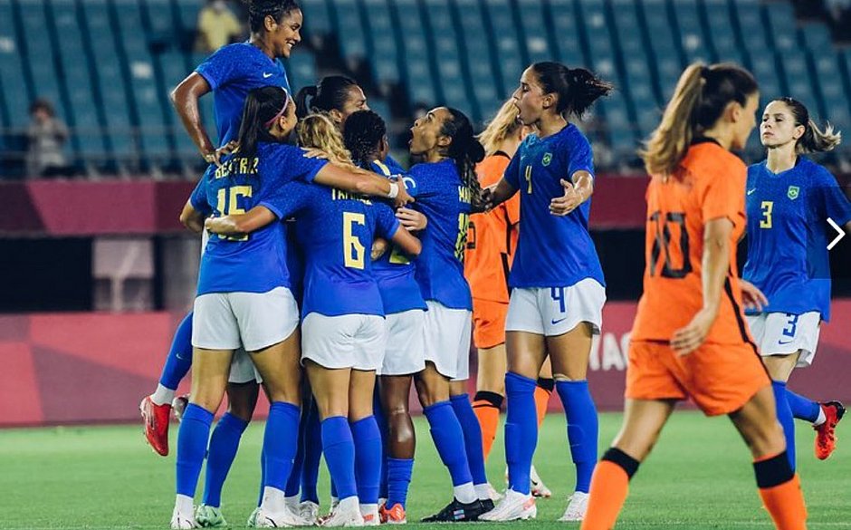 Seleção feminina de futebol joga bem e empata com Holanda por 3 a 3
