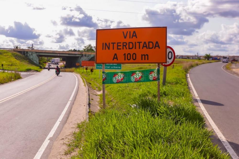Trânsito no Viaduto da Cascalheira será modificado sentido Avenida Industrial Urbana
