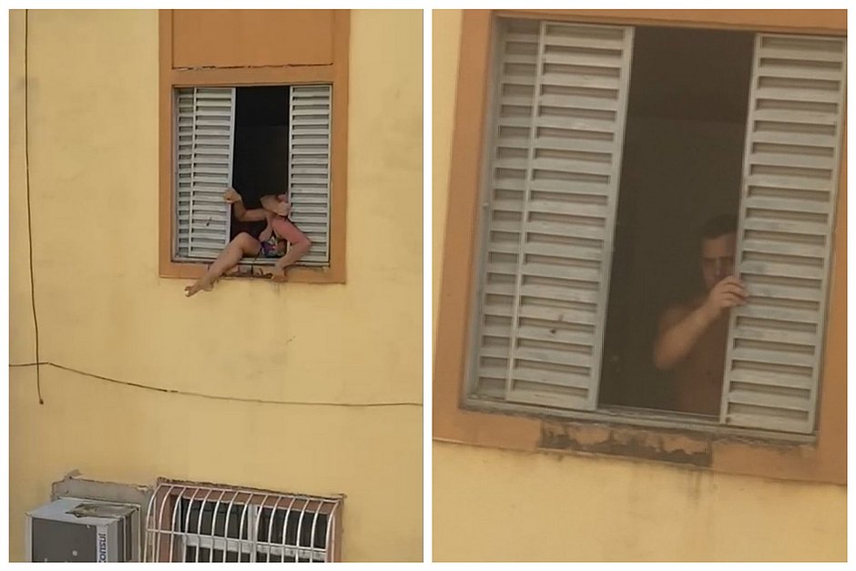 Mulher grávida tenta pular pela janela para fugir das agressões do marido