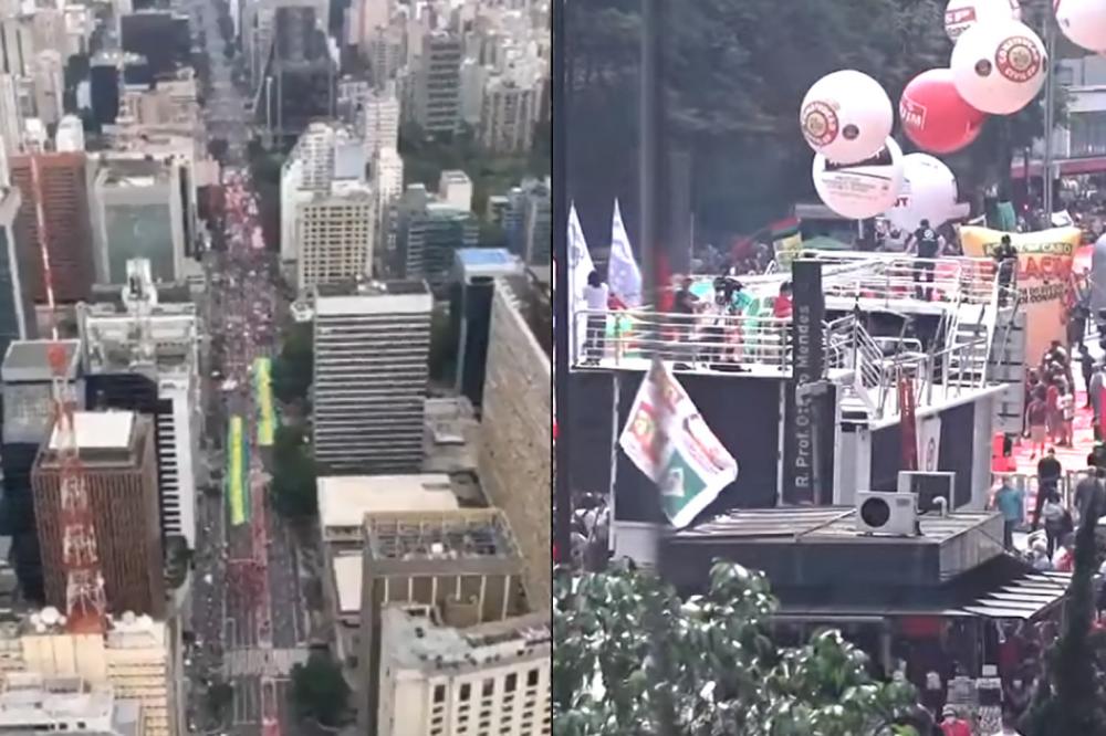 Com trio elétrico de luxo, ato contra Bolsonaro na Paulista reúne 8 mil pessoas 