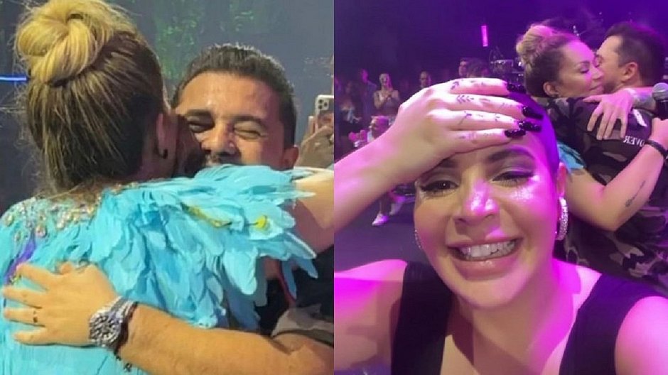 Solange Almeida e Xand Avião se reconciliam na Farofa da Gkay