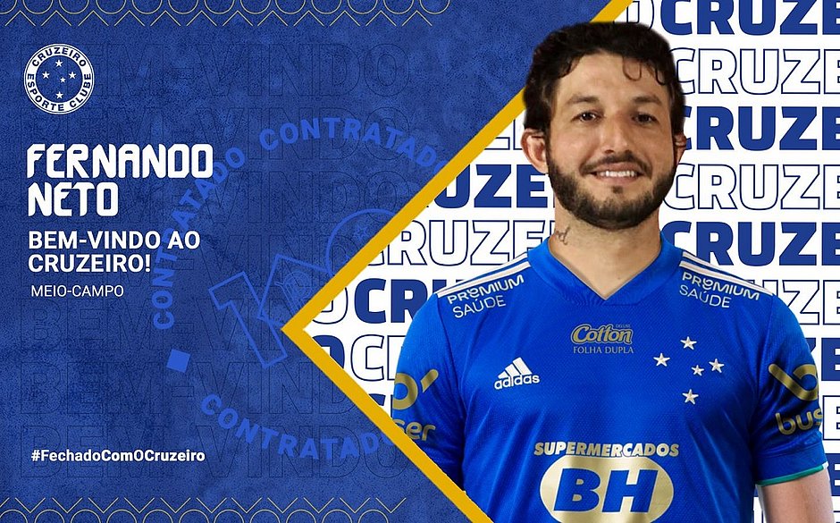 Ex-Vitória, meio-campo Fernando Neto é anunciado pelo Cruzeiro