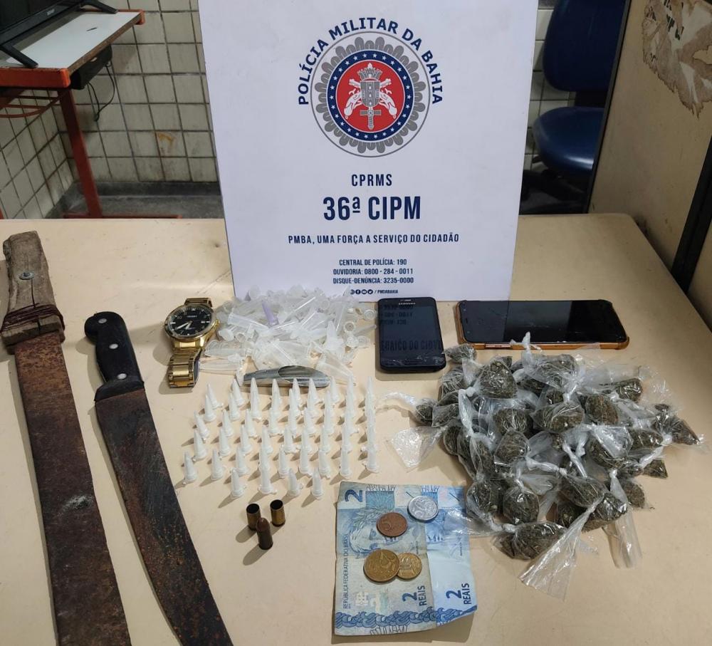  Suspeito de tráfico de drogas é preso em Dias d'Ávila