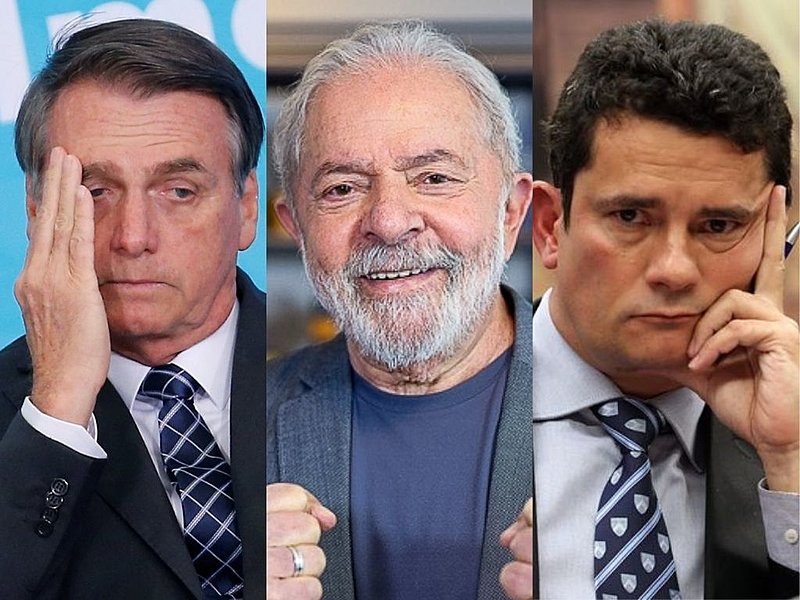 Pesquisa Ipespe: Lula tem 44%, Jair Bolsonaro, 24% e Sergio Moro, 9%