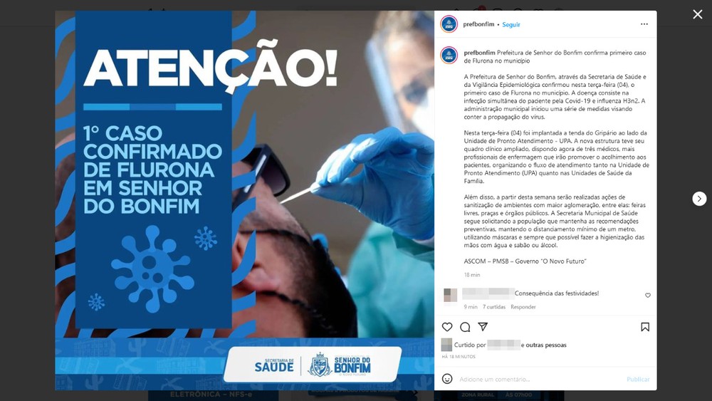 Bahia registra oito casos da dupla contaminação por Covid-19 e gripe