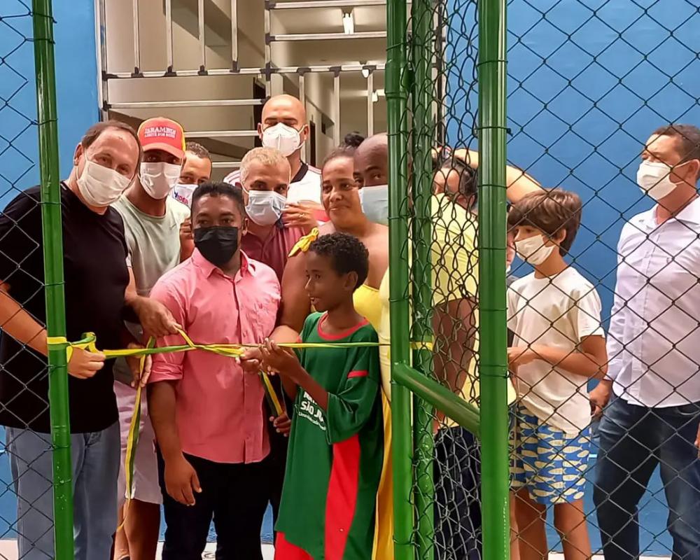 Gualberto e Bira inauguram três novas quadras cobertas no Litoral 