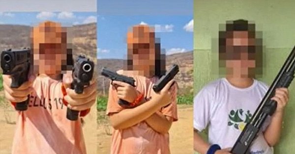 Filha de prefeito de cidade baiana posa com pistolas e escopeta nas redes sociais