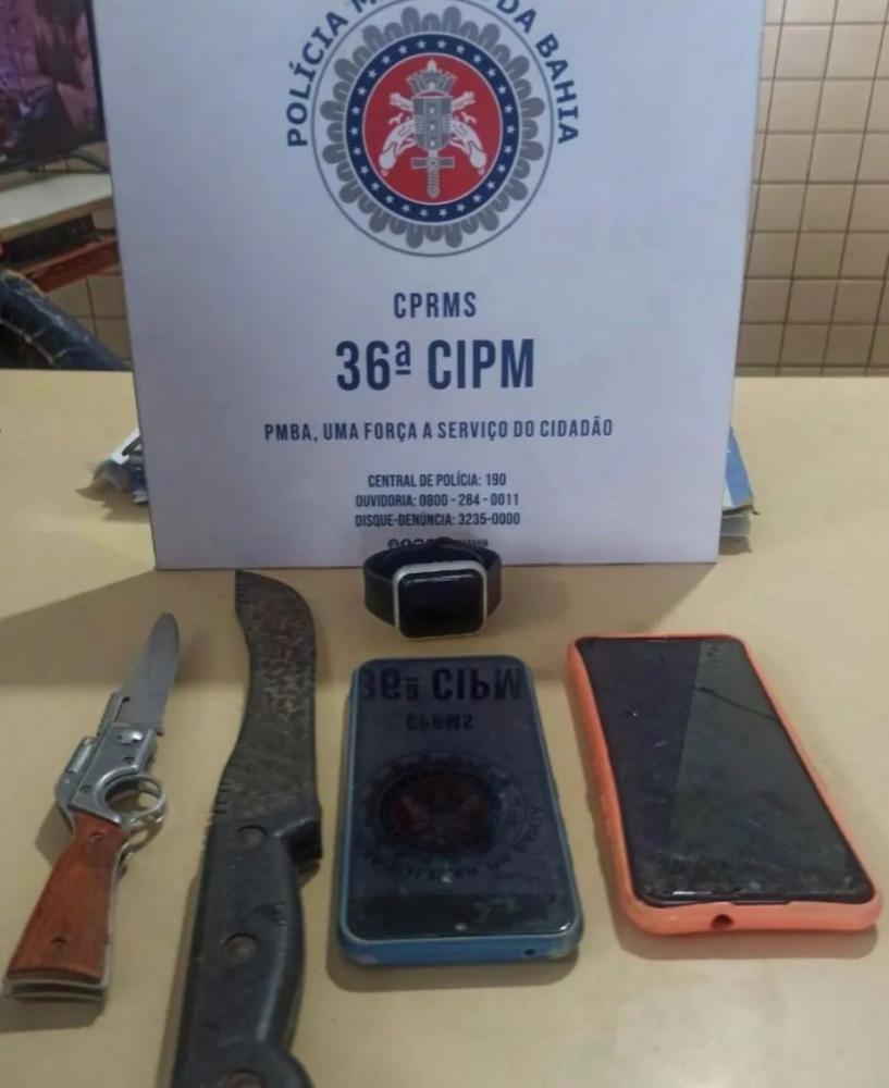 Polícia prende casal acusado de roubo no centro de Dias d'Ávila 