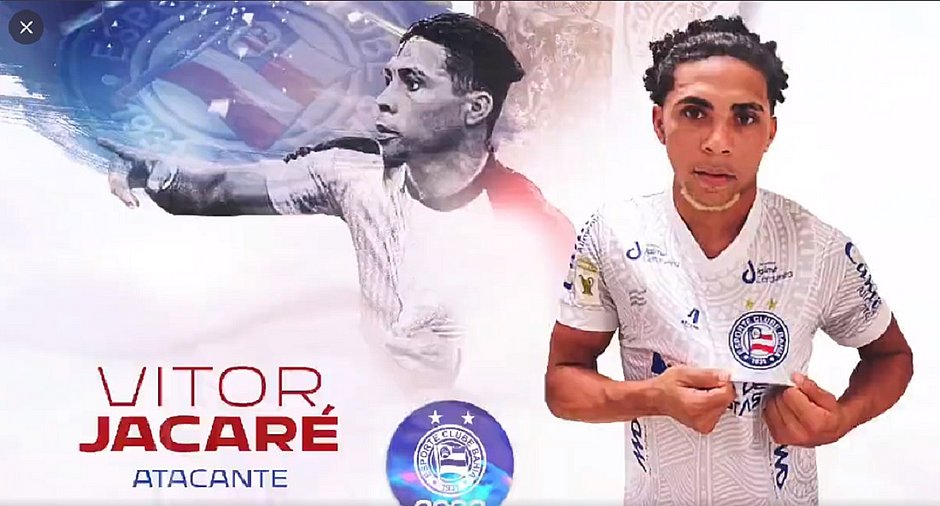 Bahia anuncia a contratação do atacante Vitor Jacaré