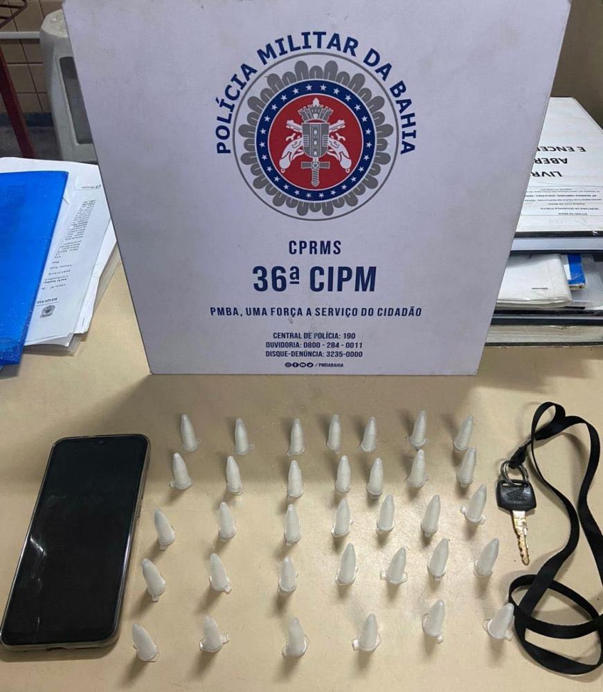 Homem é preso acusado de tráfico de drogas em Dias d’Ávila