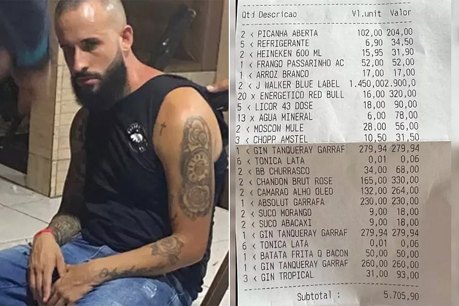 Homem é preso após fingir mal-estar para não pagar conta de R$ 6 mil 