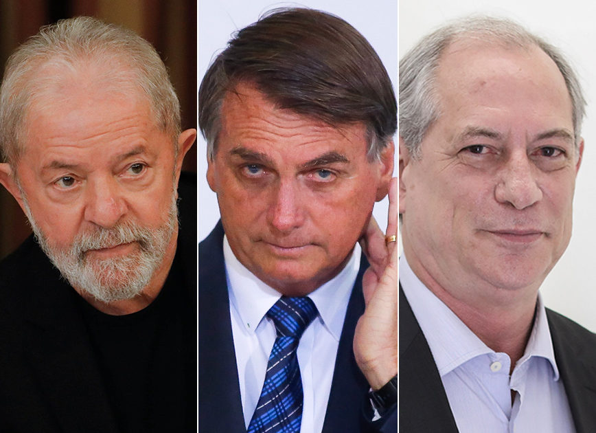 Pesquisa Ipespe: Lula tem 44% das intenções de voto, Bolsonaro 31% e Ciro 8%