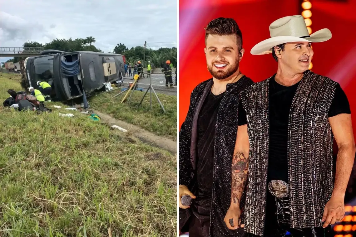 Grave acidente com ônibus de dupla sertaneja deixa 6 mortos