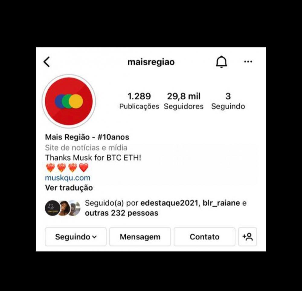 Instagram do Mais Região é invadido, mas ataque não compromete concurso 