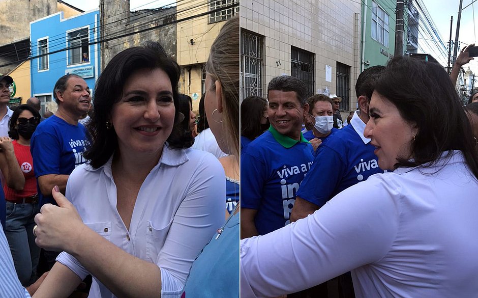 Simone Tebet participa do desfile em comemoração ao 2 de Julho