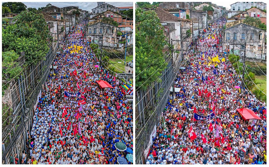 Campanha de Lula posta foto com pessoas duplicadas em Salvador