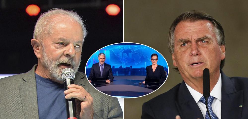 Lula e Jair Bolsonaro devem ir ao Jornal Nacional em agosto