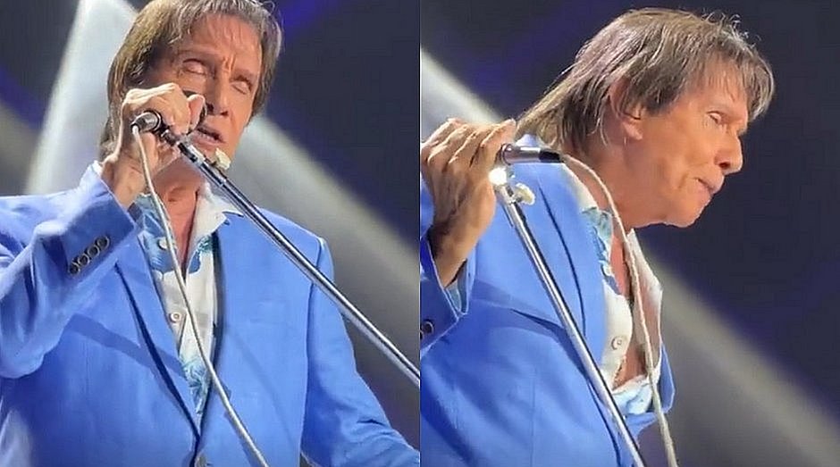 Roberto Carlos brinca sobre falar palavrão a fã durante show