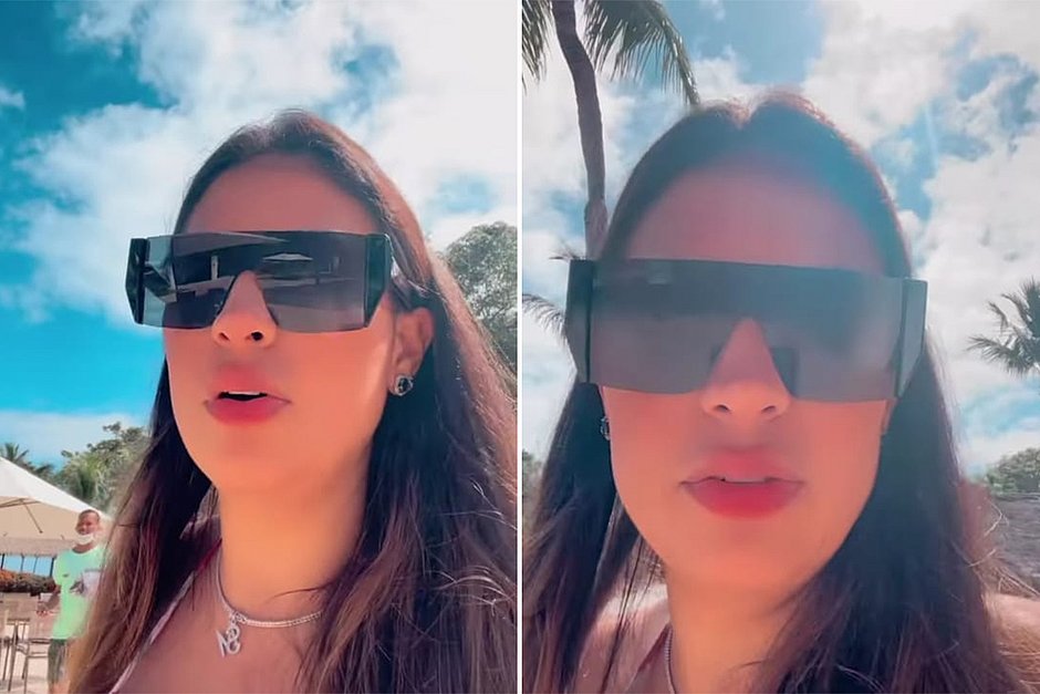Simone Mendes passa férias em hotel na Praia do Forte